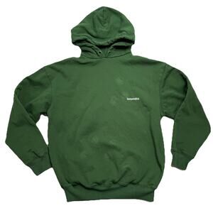 House of CB Halo Heavyweight Green Oversized Hoodie Sz S $105 Flaws NoDrawstring